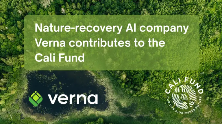 Nature-recovery AI company Verna contributes to the Cali Fund